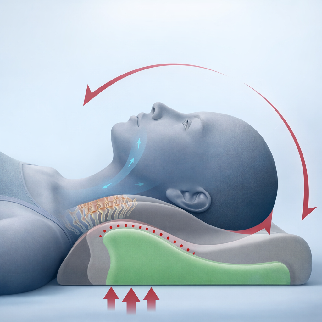 Orthopedic Butterfly Neck Pillow – Memory Foam Cervical Support for Neck Pain & Deep Sleep